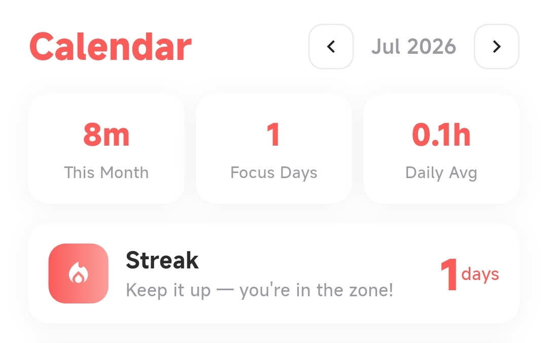 Focus Calendar